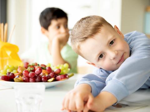 Frisches Obst und eine gesunde Ernährung in der Wichtel Akademie